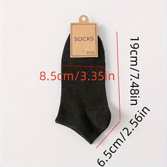 Men's Ankle Socks Solid Cotton Sports Sweat Absorbing Anti Odor Multicolor