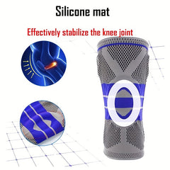 Silicone Spring Full Knee Protector Inner Side Patella Compression Meniscus