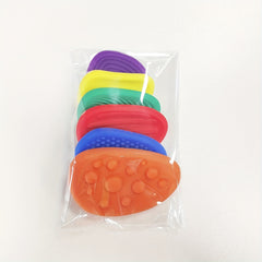 6 Silicone Sensory Stones Textured Finger Toys Durable Portable Tactile Adult Ga