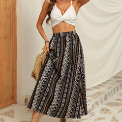 Tribal Print High Waist Maxi Skirt for Women