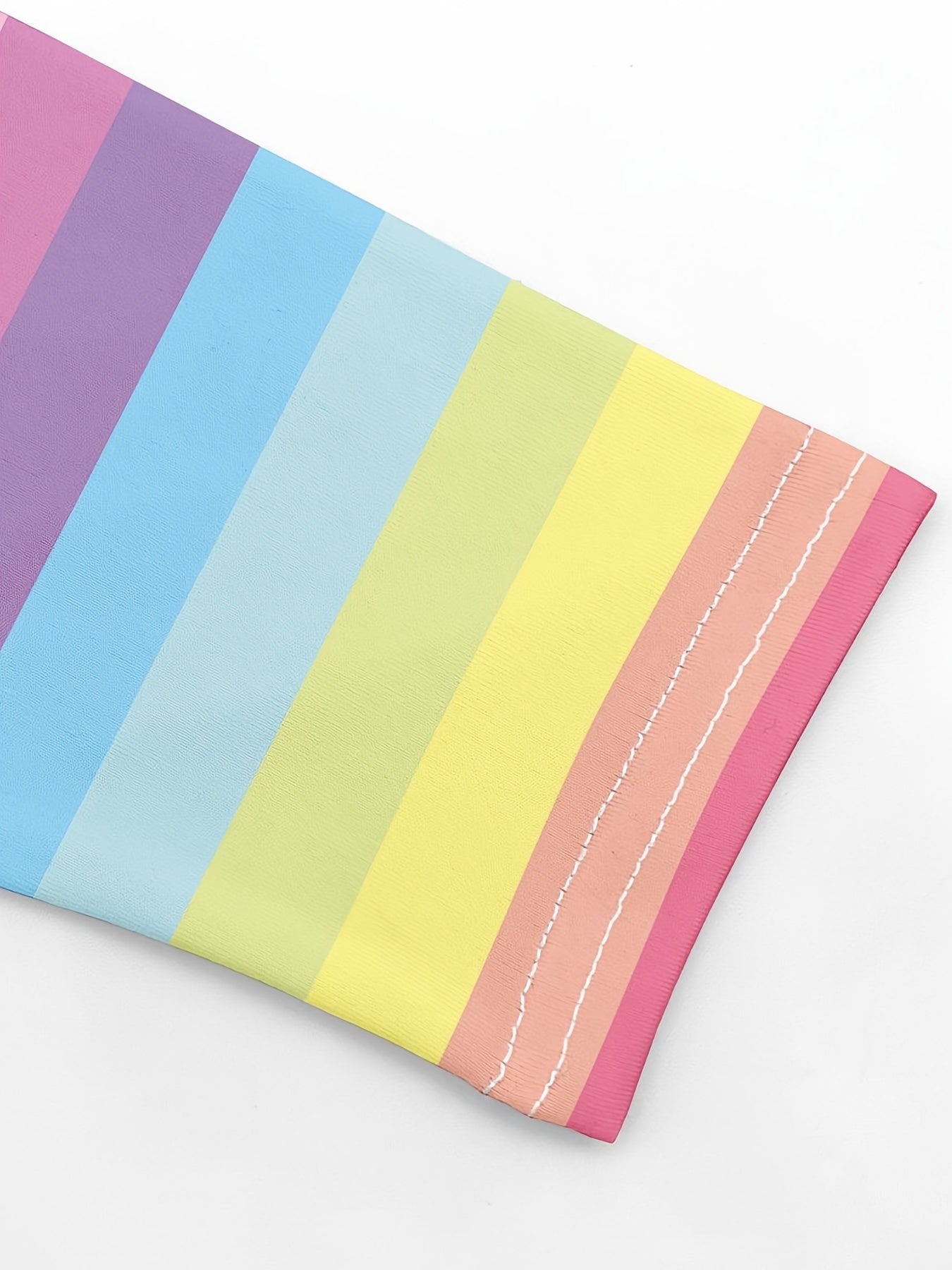 Girls Casual Long Rainbow Stripes Leggings Pants