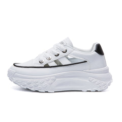 Women's Cutout Lace Up Walking Shoes Non Slip Casual Sneakers