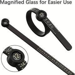 Reusable Ring Sizer Measuring Tool Jewelry Sizing Gauge 17 Rings Size