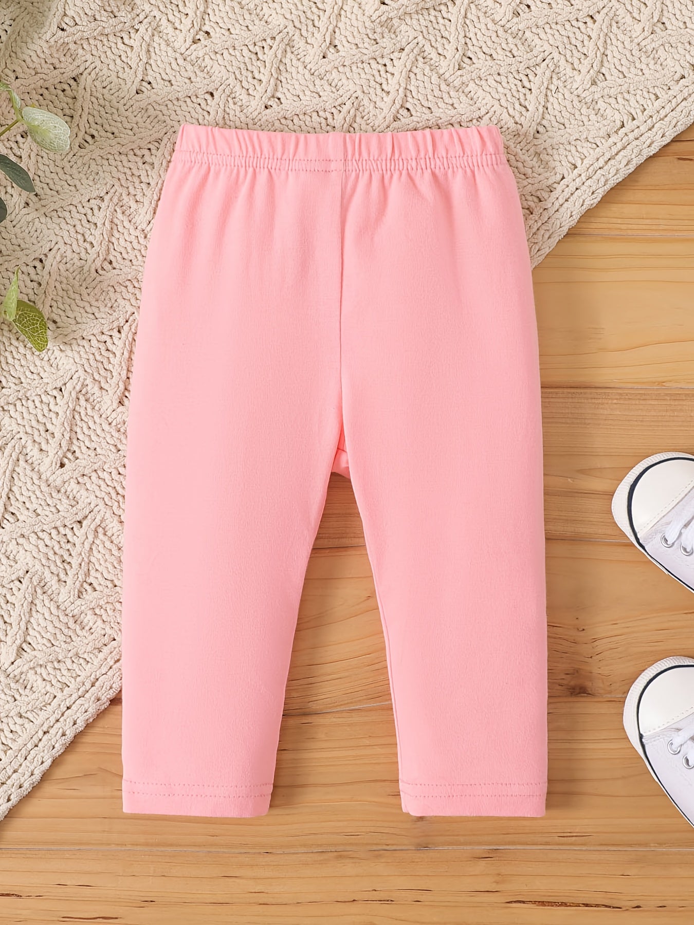 Comfy Leggings for Baby Girls Elastic Waist Trousers