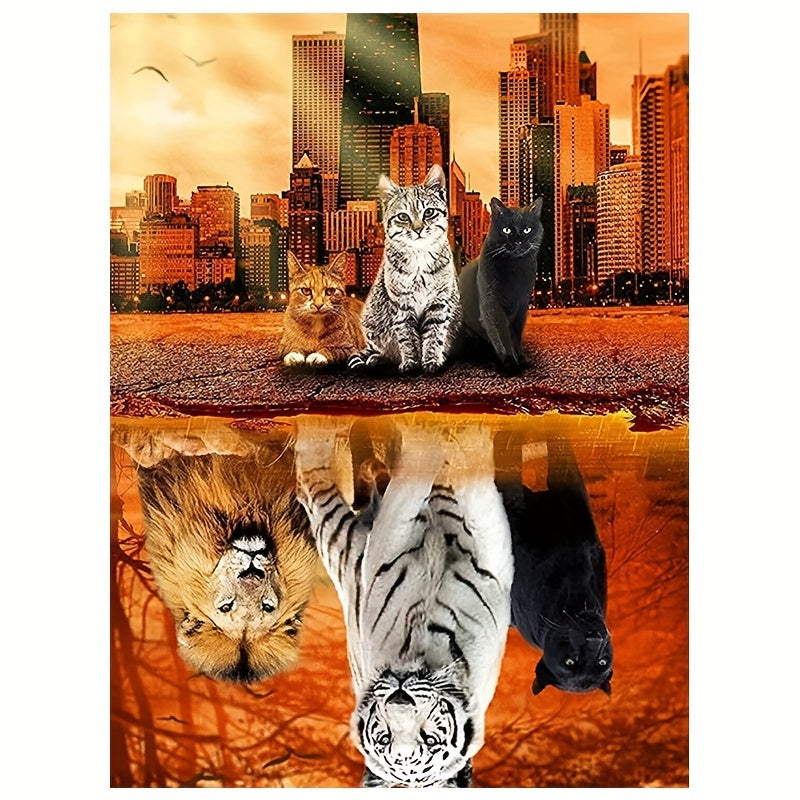Diamond Painting Kit Cat 11 8X15 7inch