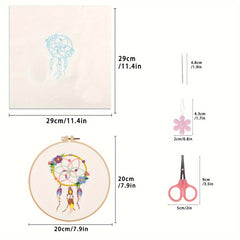 Embroidery Kit Aeolian Bells Dream Catcher Pattern Bag 4pcs Set
