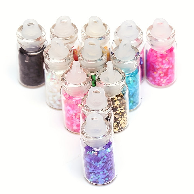 12 Bottles Flash Sequin Glitter Decoration for Resin Shakers DIY Jewelry Making