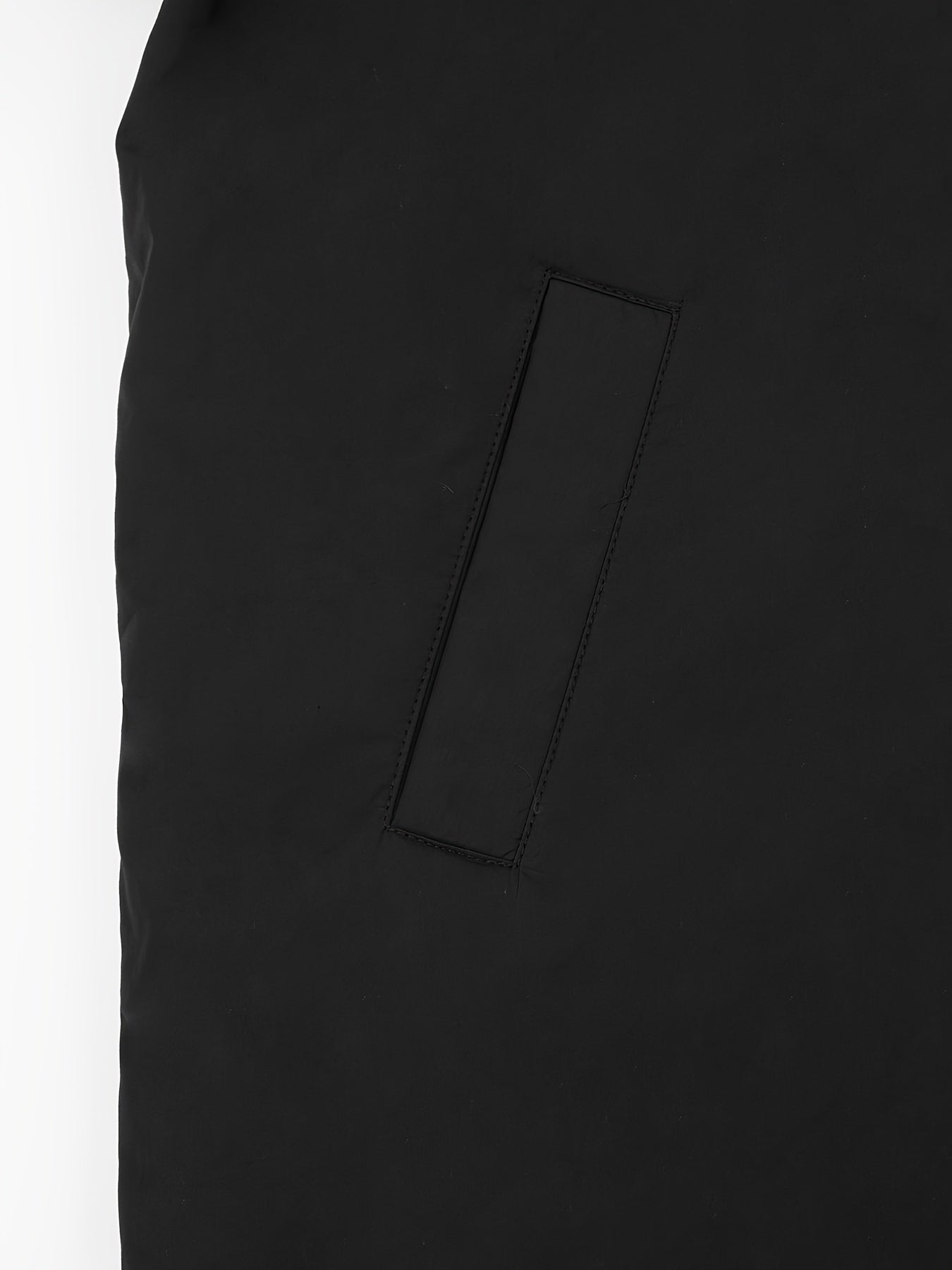 Hooded Full Zipper Coat Warm Mid Length Pocket Outerwear