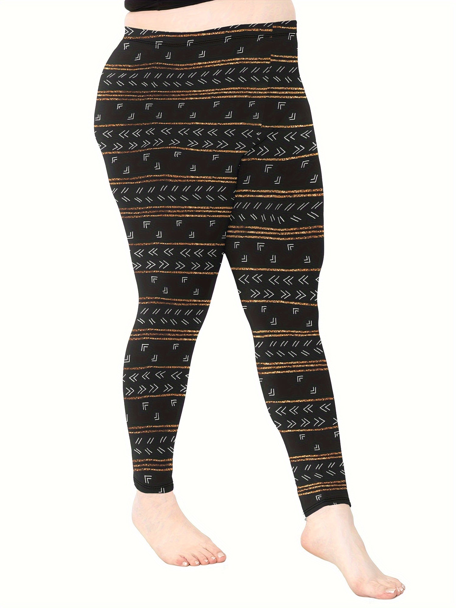Geometric Print High Rise Leggings