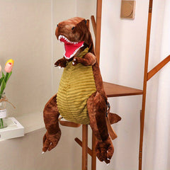 Boys Dinosaur Shaped Plush Backpack w/ Belt - Gift