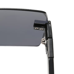 Multicolor Large Frame Women's Sunglasses Frameless Sunscreen With Case
