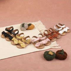 Baby Girls Bowknot Open Toe Sandals Lightweight Walking Shoes