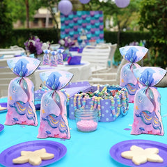 50pcs Mermaid Party Candy Gift Bags Biscuit Packing Bag