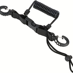 Scuba Diving Lanyard Stainless Steel Coiled Lanyard Quick Release Buckle