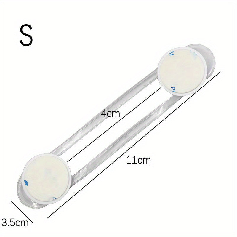 10pc Transparent Strap Drawer Lock Child Safety Finger Protection Locks