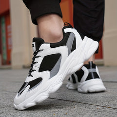 Women's Chunky Sneakers Breathable Lace-up Walking Shoes