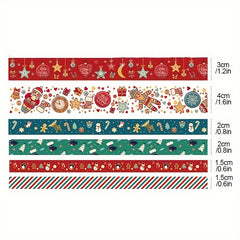 Festive Paper Tape Christmas Decorations