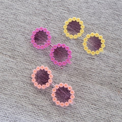 Girls Daisy Flower Sunglasses Round Kids Accessories