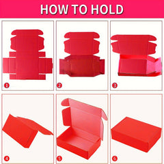50pcs Red Small Mailer Boxes for Small Business Packaging
