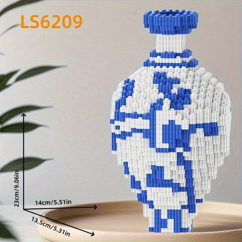 2620pcs Porcelain Vase Building Blocks Model Office Home Decor Toy Gift