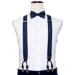 Barry Wang Plaid Cartoon Solid Suspenders Set