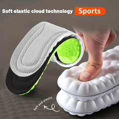 4D Massage Sports Insoles High Elastic Deodorant Comfortable Running