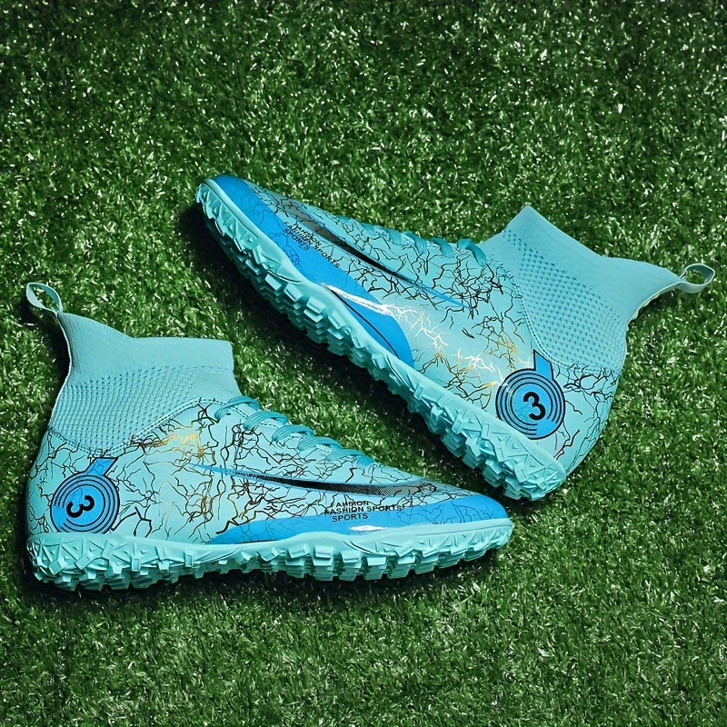 Men's High Top Turf Football Boots Outdoor Soccer Cleats