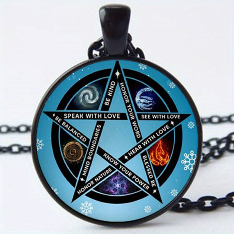 Element Pentagram Pendant Necklace for Kids