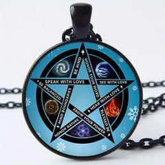 Element Pentagram Pendant Necklace for Kids