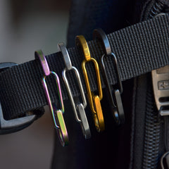 4pcs Stainless Steel Spring Buckle Keychain for Outdoor Camping