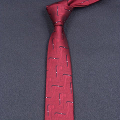 Men's Red and Purple Formal Business Tie