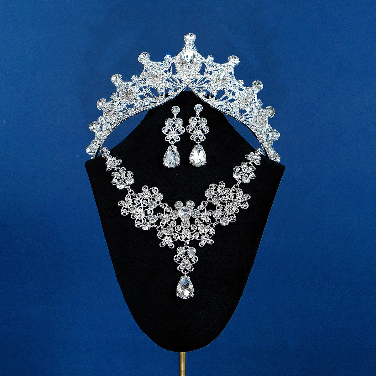 3PCS Wedding Dress Dinner Accessories Bridal Jewelry Set