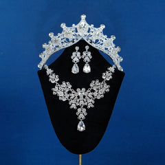 3PCS Wedding Dress Dinner Accessories Bridal Jewelry Set