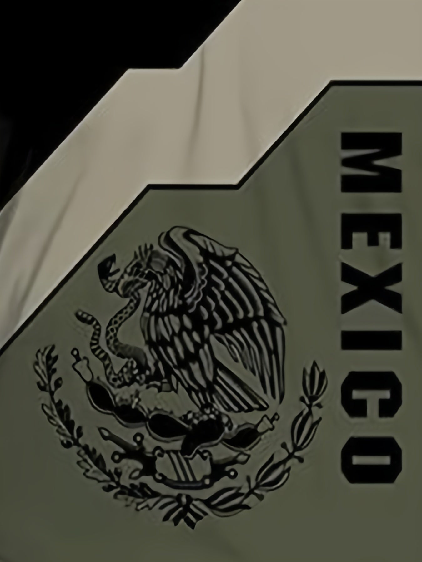 MEXICO Eagle And Snake Block Pattern Men's Short Sleeve Shirt