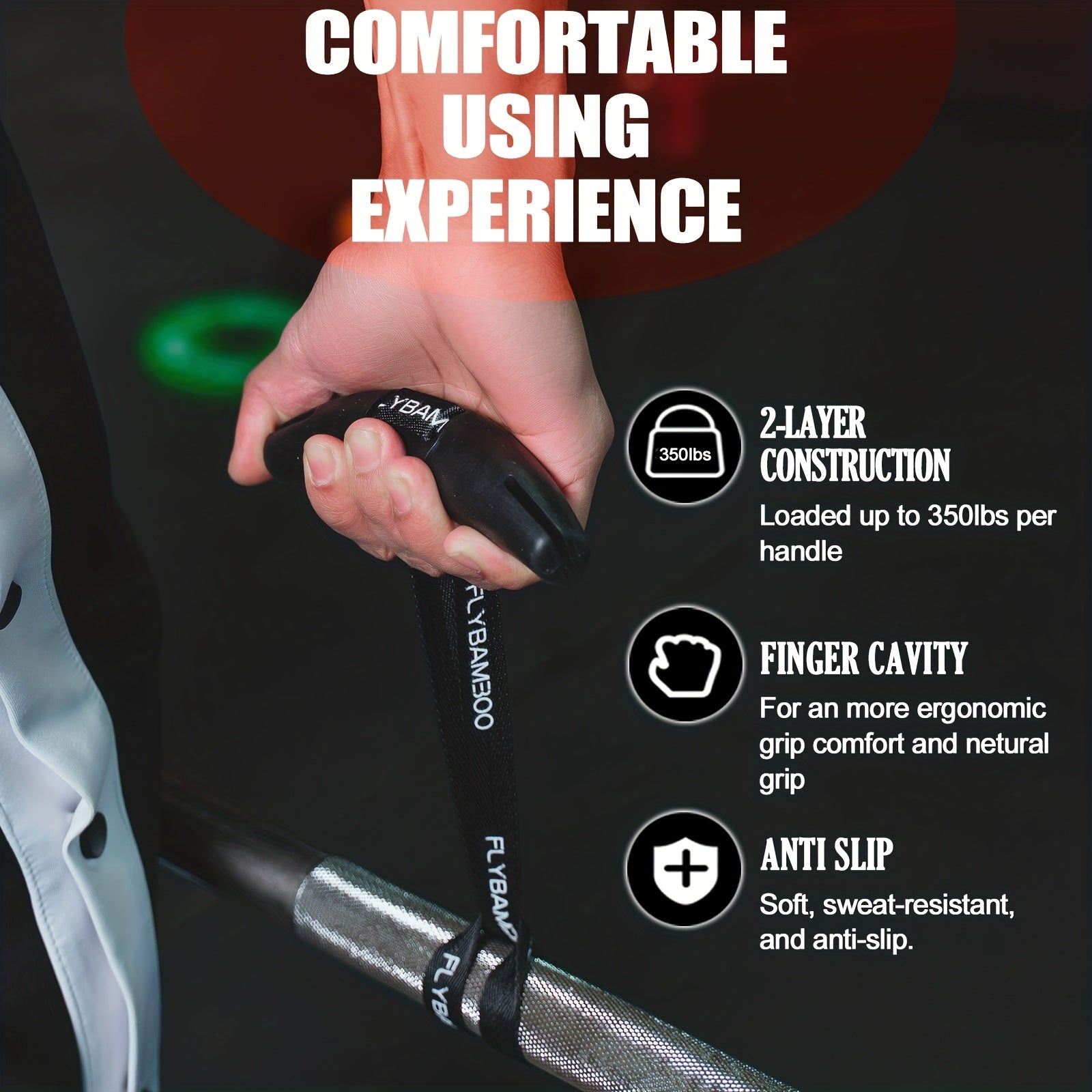 Gym Cable Machine Pull Up Handles - Comfortable Exercise Grips