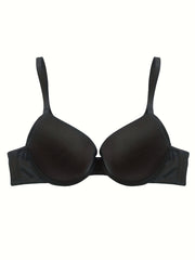 Push Up Padded T-shirt Bra Solid Stretchy Everyday Bra