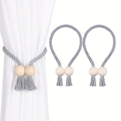 2pcs Magnetic Curtain Tiebacks Hand Woven Holdback