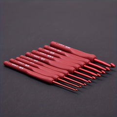 High Coloured Handle Crochet Hook For Arthritic Hands With Stitch Markers