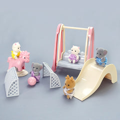 STOMLE FAMILY Kids' Dollhouse Furniture Set - Vintage Bedroom Double Bed
