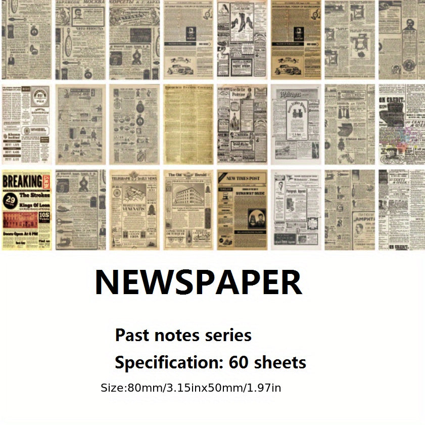 Past Notes Series Journal Diary Paper 60pcs