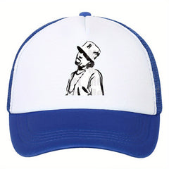 Rapper Print Baseball Hat Hip Hop Outdoor Sunshade Dad Trucker Fishing Hat