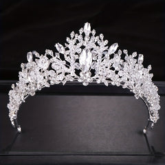 Baroque Crystal Bridal Head Piece Earrings Necklace Set Wedding Jewelry
