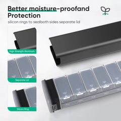 Aluminum 7-Day Travel Pill Box