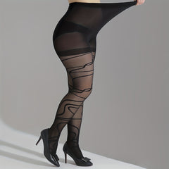 Jacquard High Rise Pantyhose