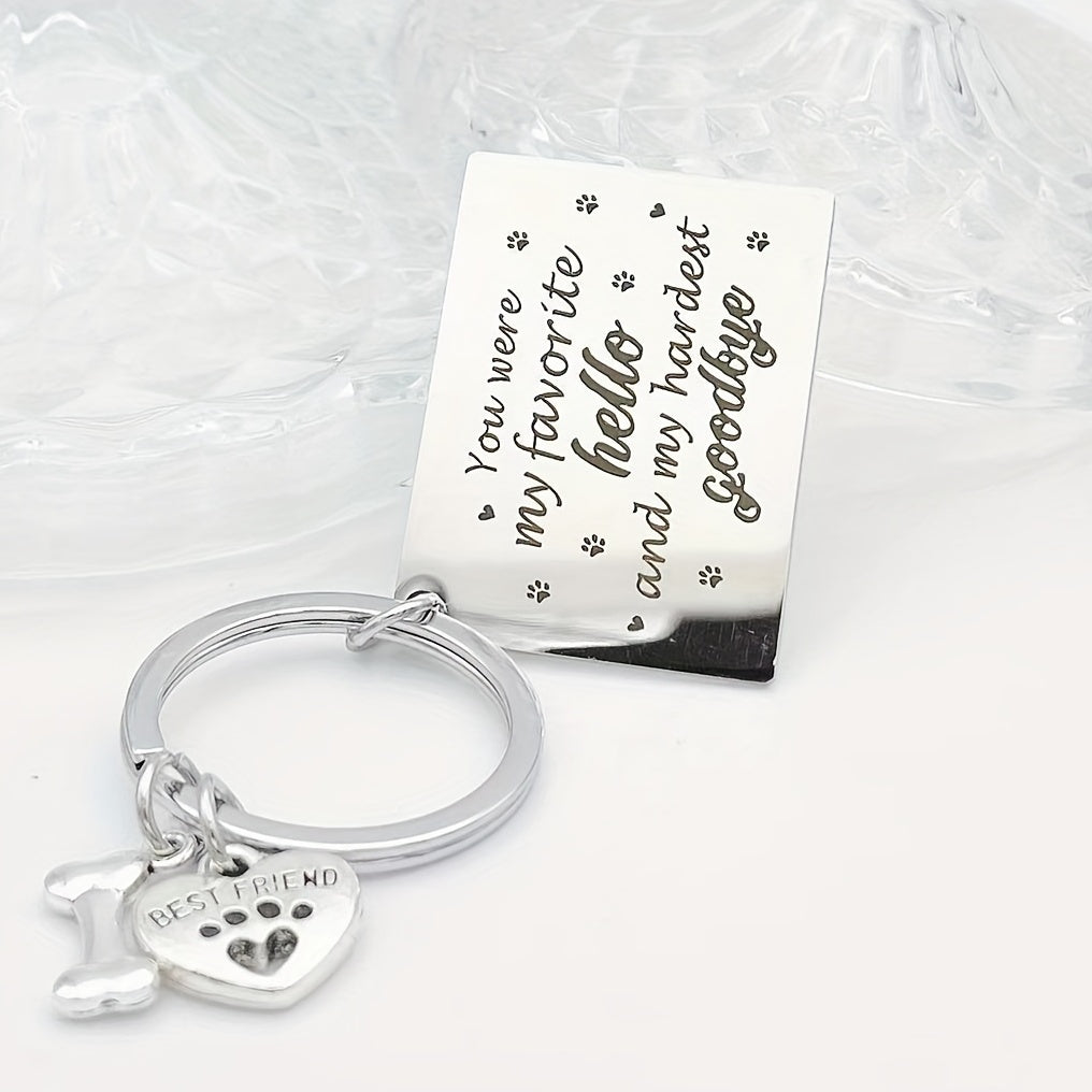 Pet Memorial Keychain Heartfelt Loss of Pet Gift