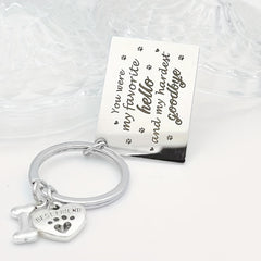 Pet Memorial Keychain Heartfelt Loss of Pet Gift