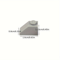 100pcs 2x1 Sloped Roof 45 Building Blocks Compatible with 3040 Bricks