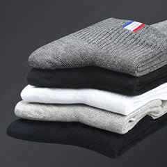 5 Pairs Casual Sports Socks Men's Crew Socks Outdoor All Seasons