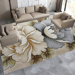 Waterproof Anti Skid Flower Area Rug Soft Easy to Maintain