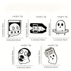 Girl's Ghost Series Brooch Radio Earphones Luggage Alloy Brooch